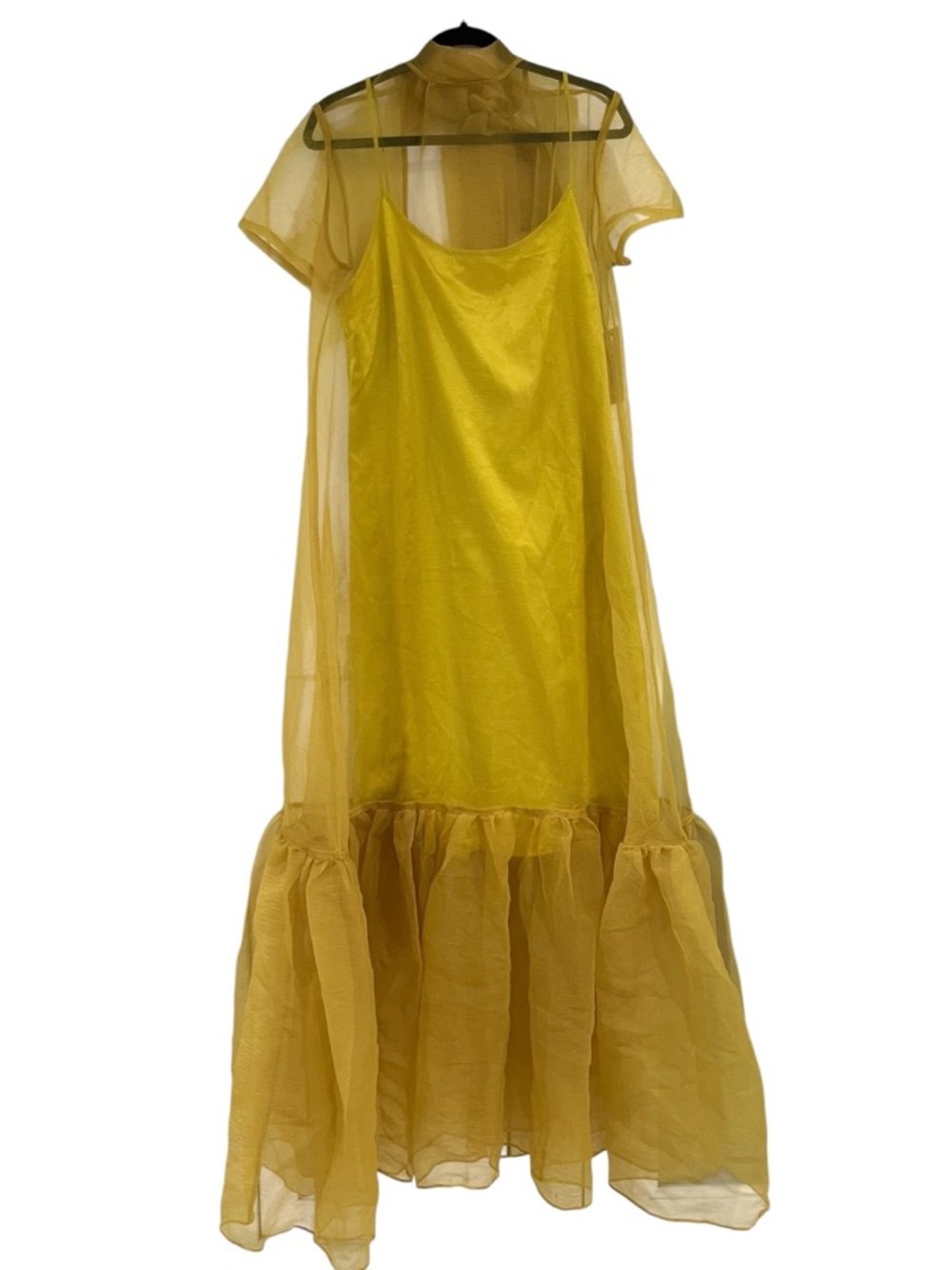 STAUD Calluna Maxi Dress in Chartreuse - Picture 3 of 10